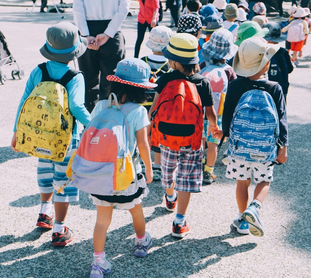 children going to school